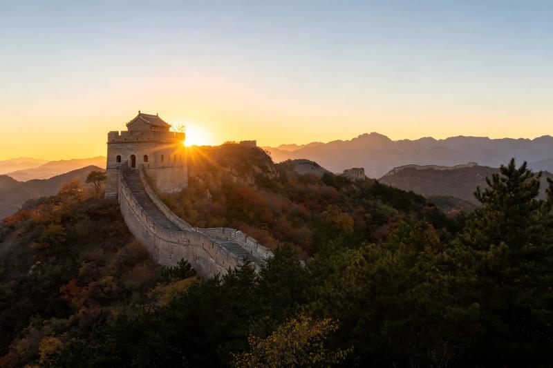 Arriving at Mutianyu Great Wall visitor area