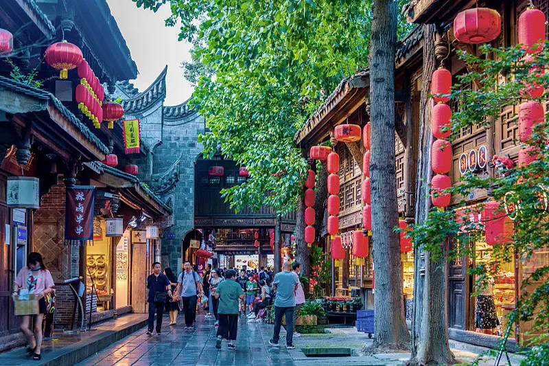 Jinli Ancient Street traditional shops, Chengdu