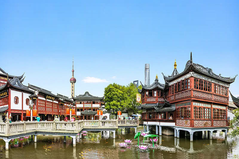 Yu Garden traditional Ming-style garden pavilions, Shanghai