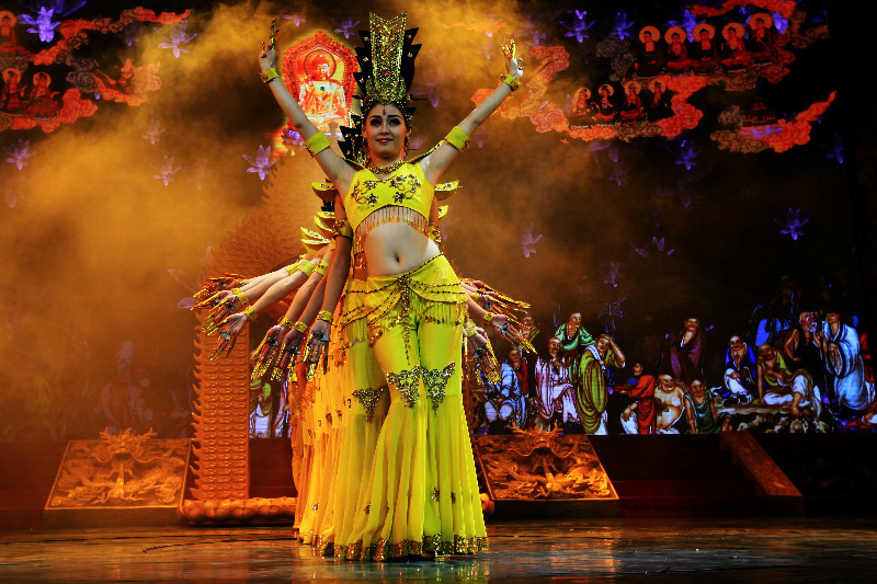 Tang Dynasty music and dance show performance on stage